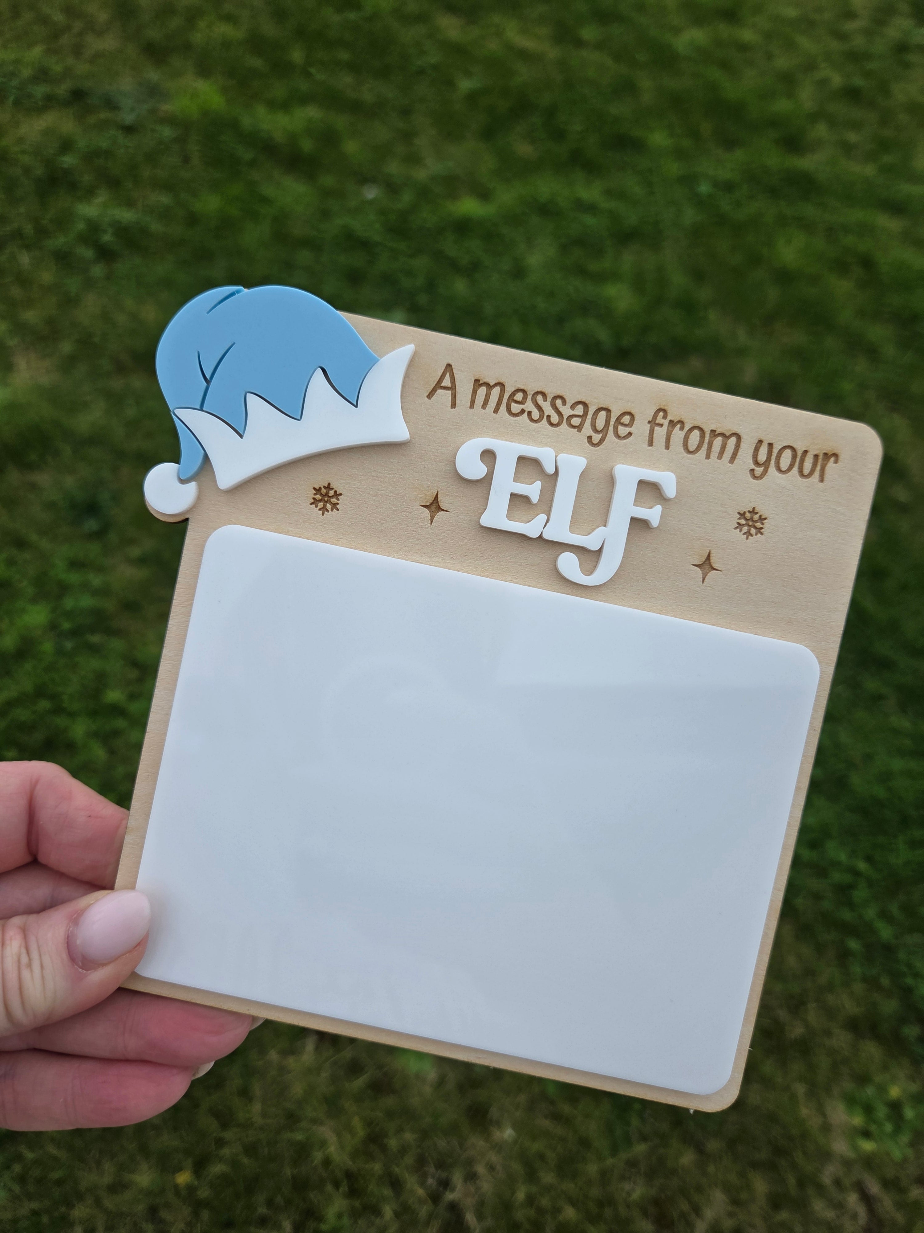 Elf dry erase message board