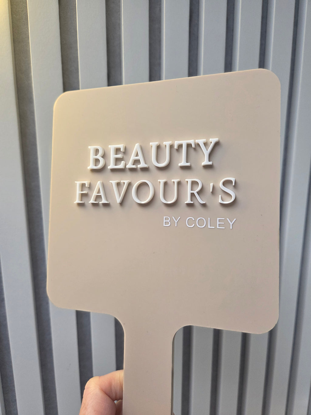 Custom double layered handheld mirror