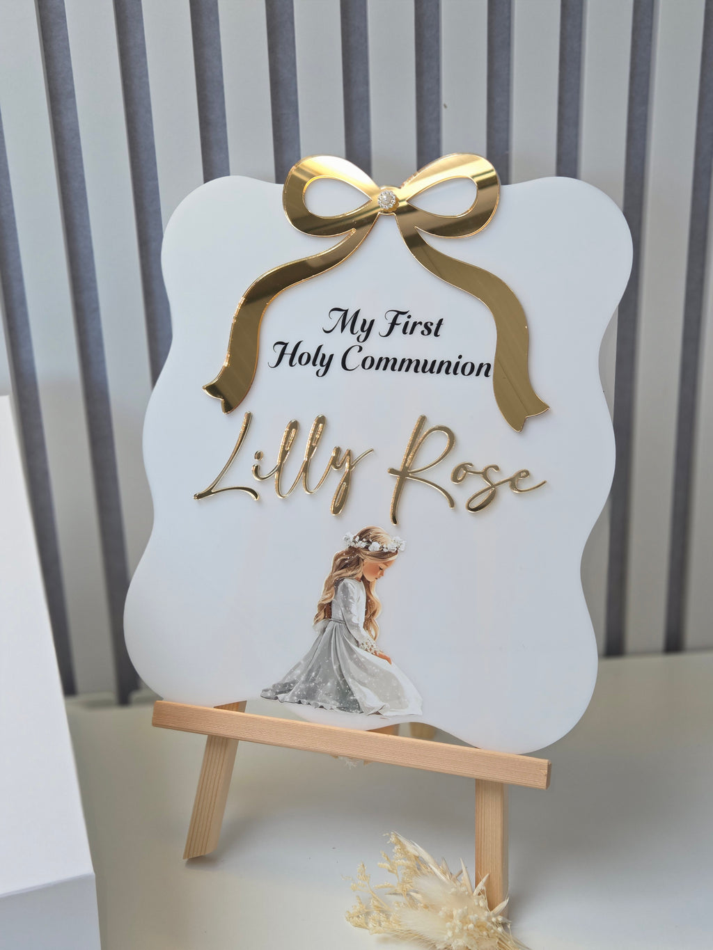Acrylic First Holy Communion Table Sign