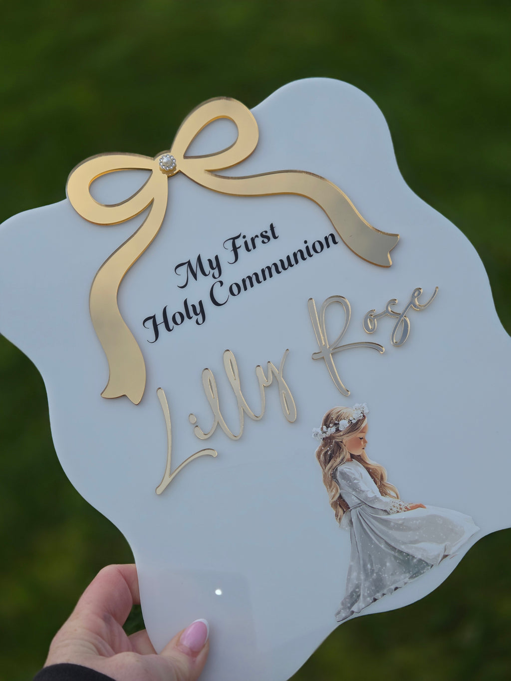 Acrylic First Holy Communion Table Sign
