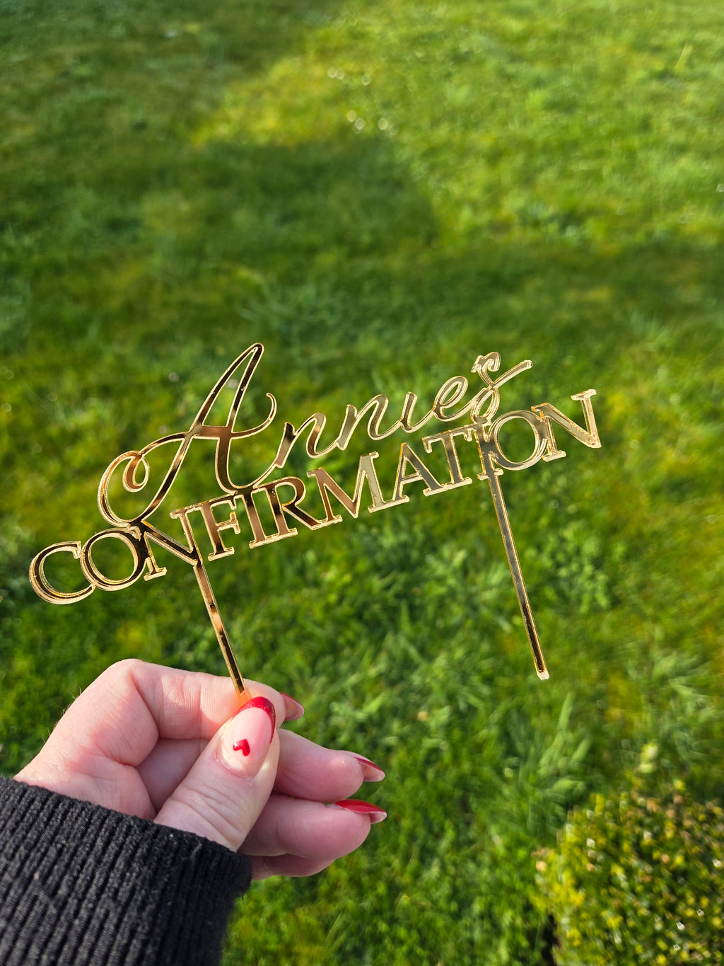 Personalised Double layered Acrylic cake topper