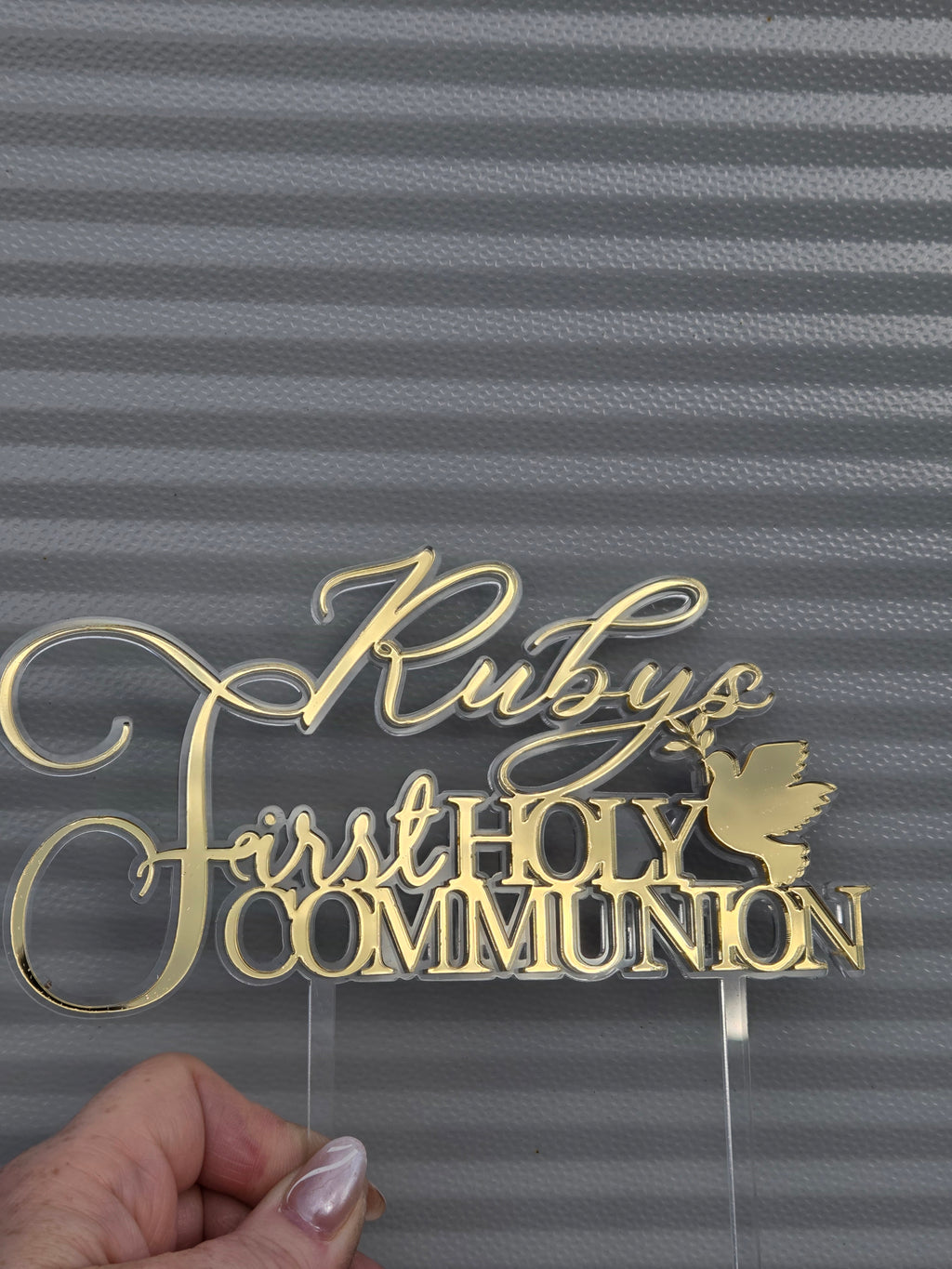 Personalised Double layered Acrylic cake topper