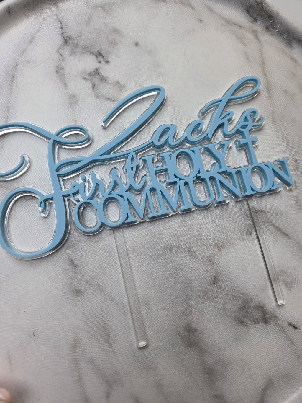 Personalised Double layered Acrylic cake topper