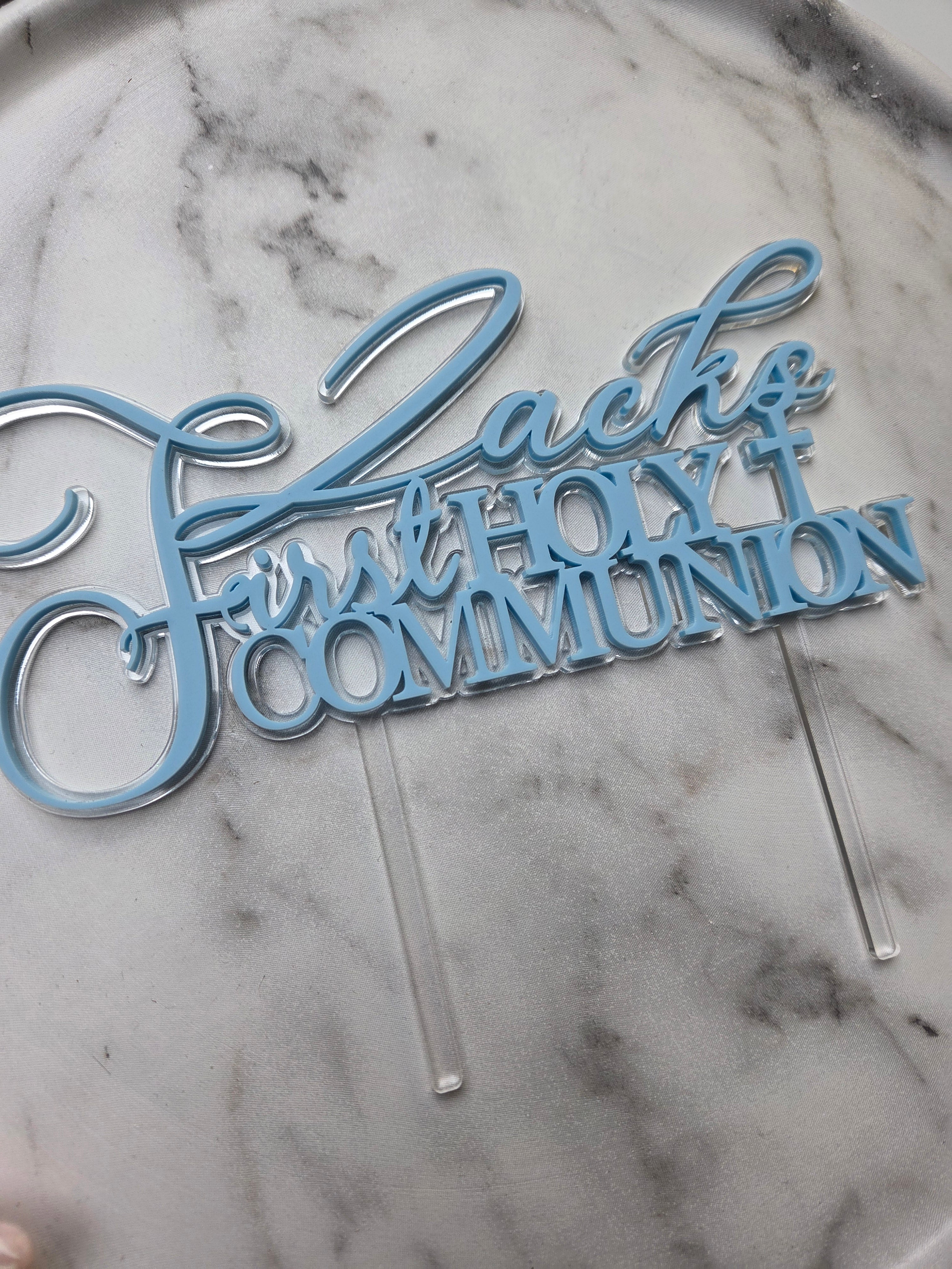 Personalised Double layered Acrylic cake topper