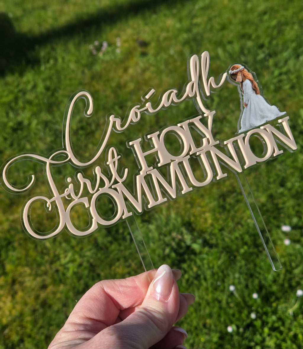 Personalised Double layered Acrylic cake topper