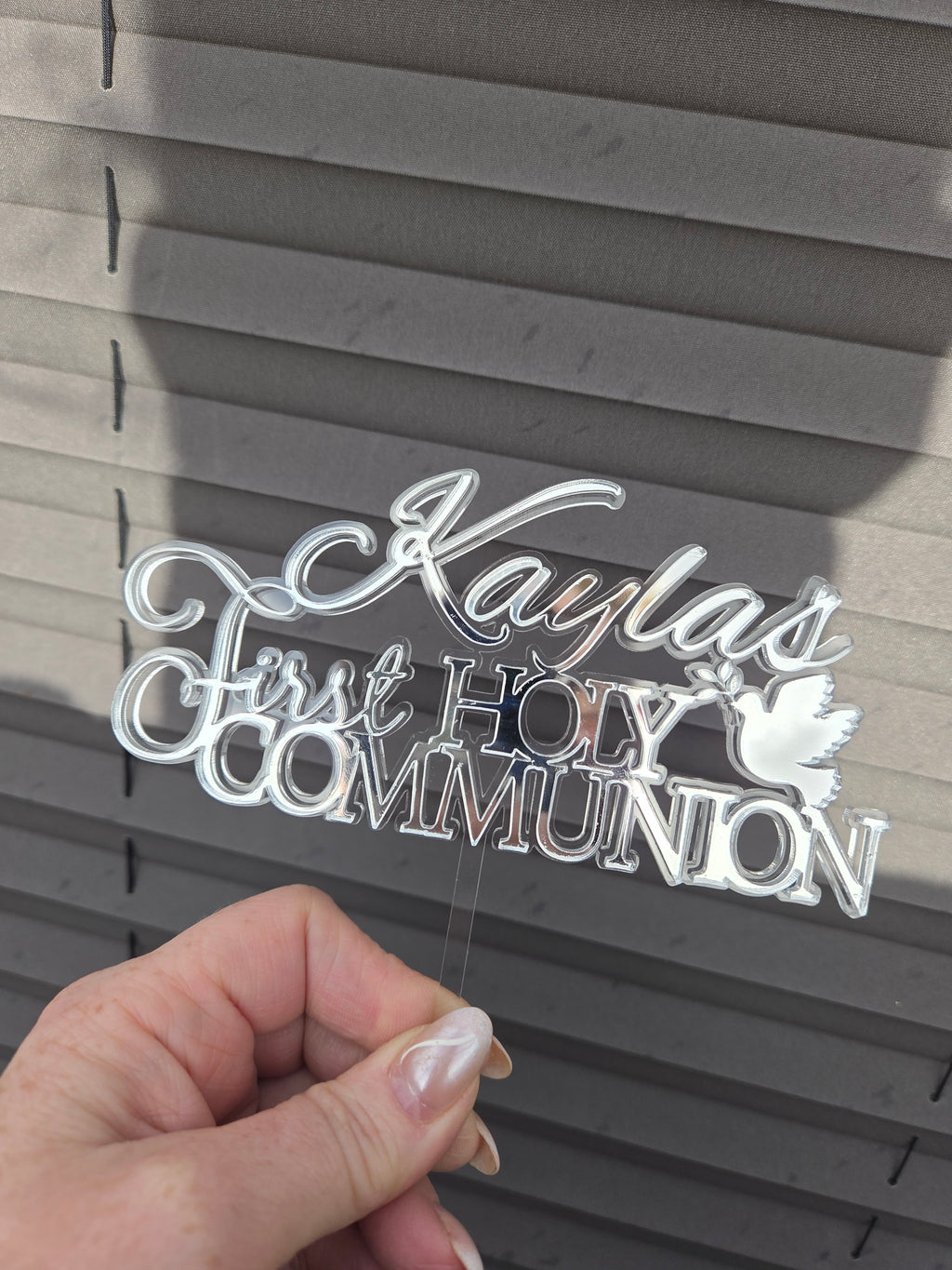 Personalised Double layered Acrylic cake topper