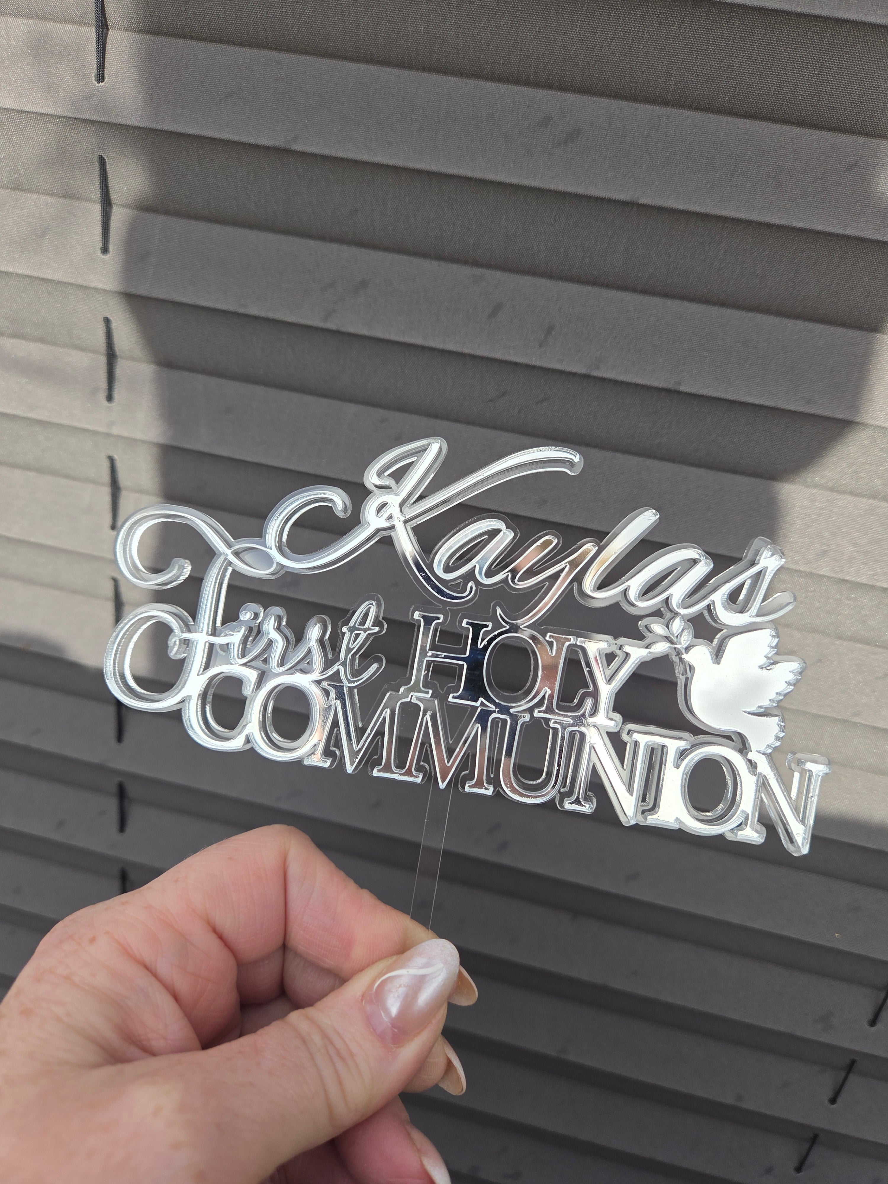 Personalised Double layered Acrylic cake topper
