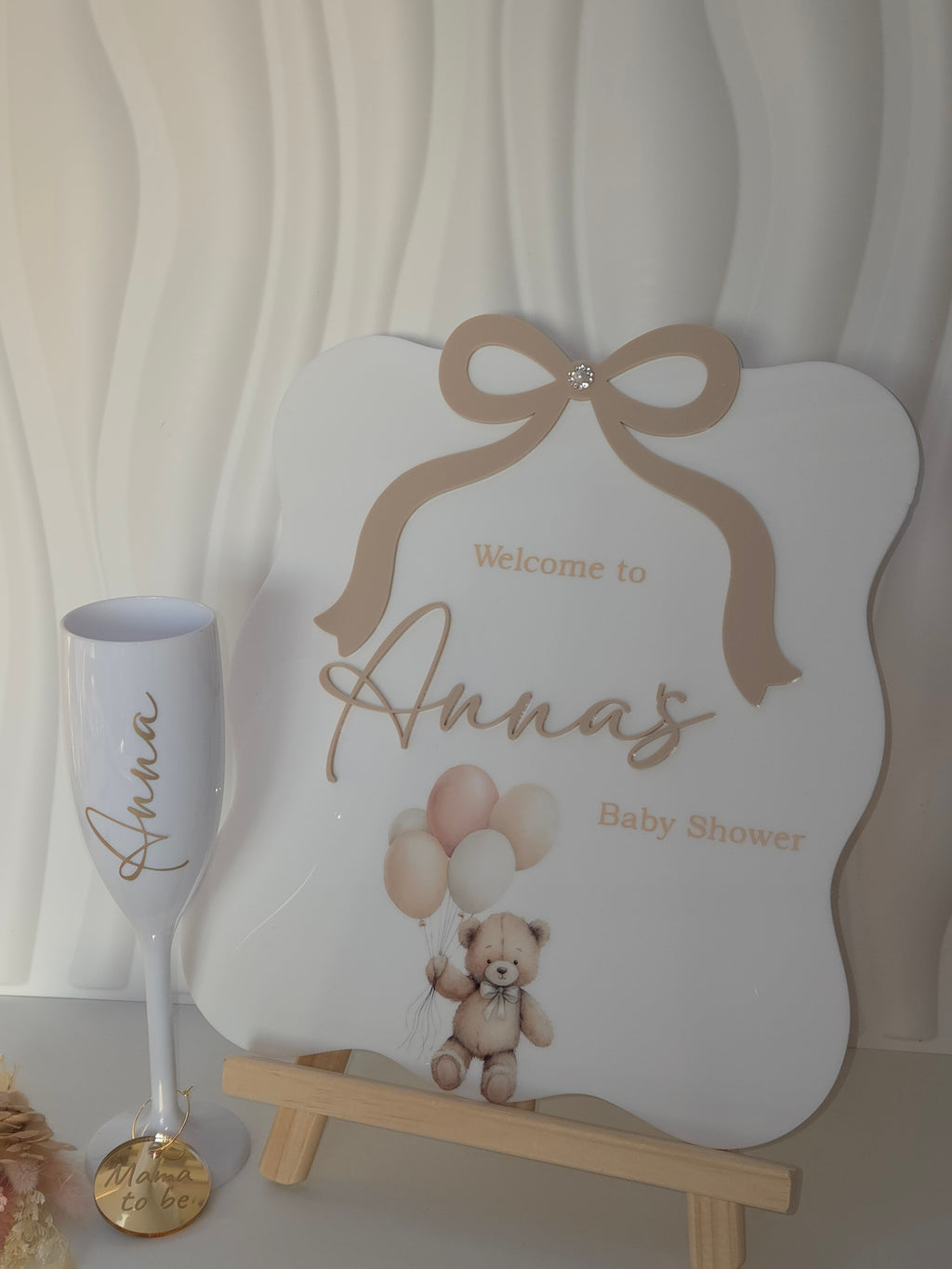 Personalised Acrylic Baby shower sign