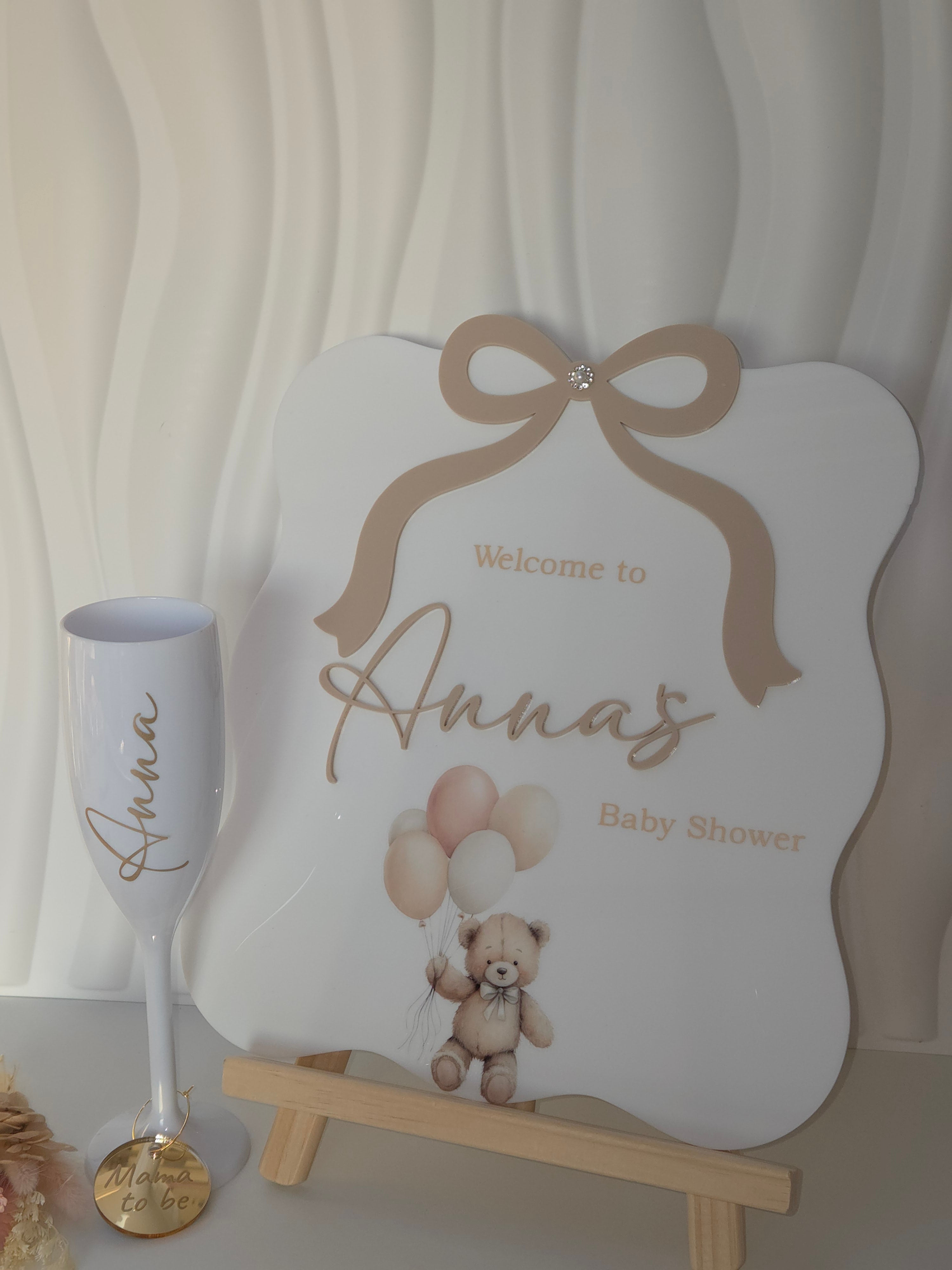 Personalised Acrylic Baby shower sign
