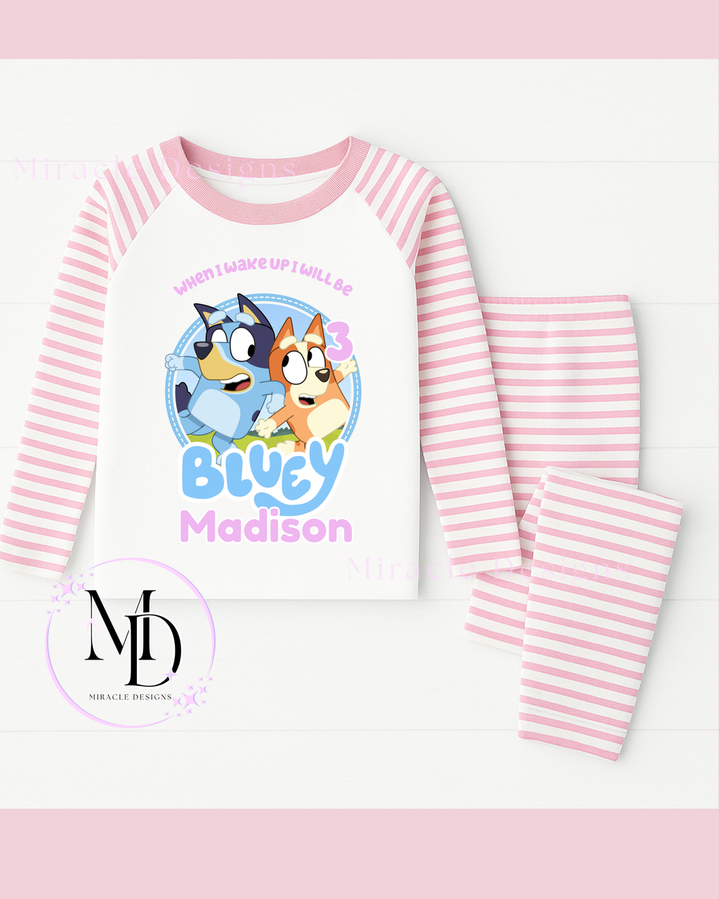 Kids personalised pj's