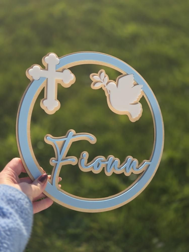 ✨️ Boys Bespoke Personalised First Communion Name Sign✨
