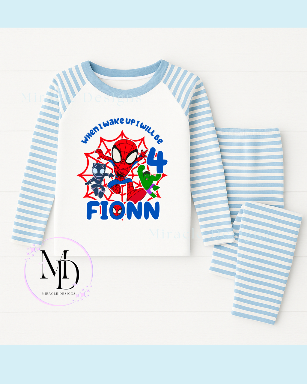 Kids personalised pj's