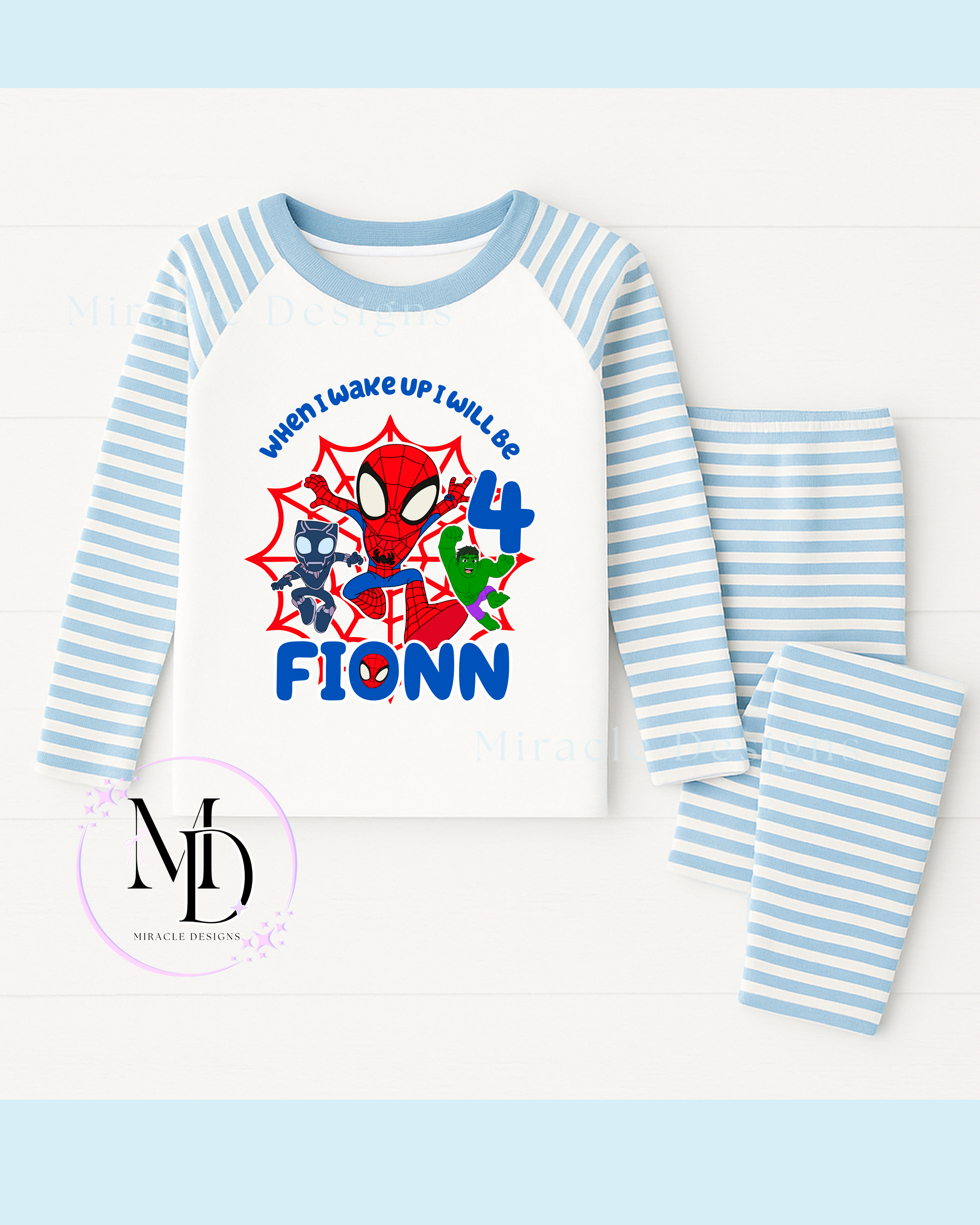 Kids personalised pj's
