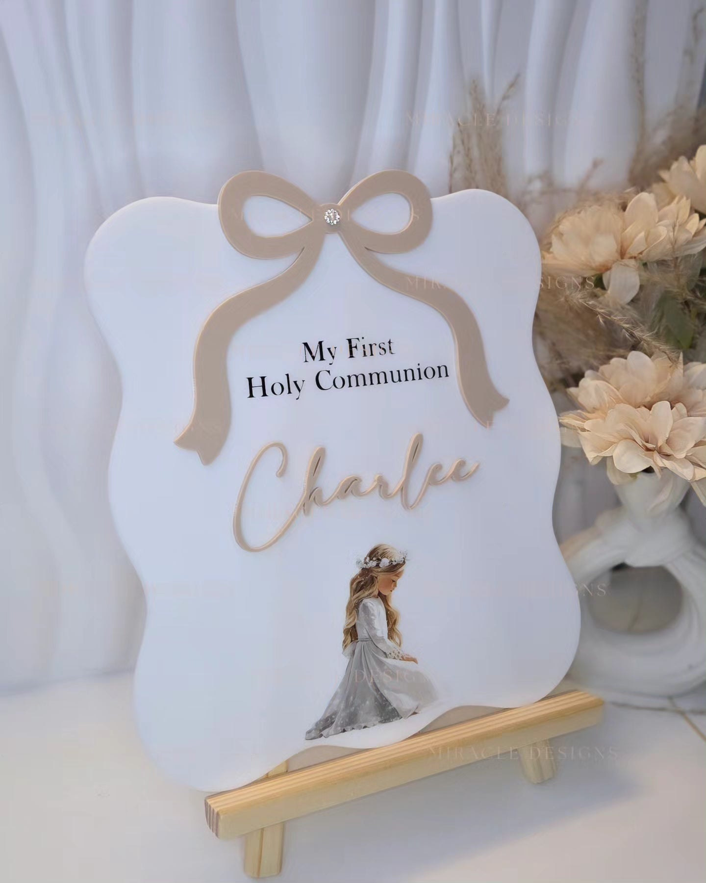 Acrylic First Holy Communion Table Sign