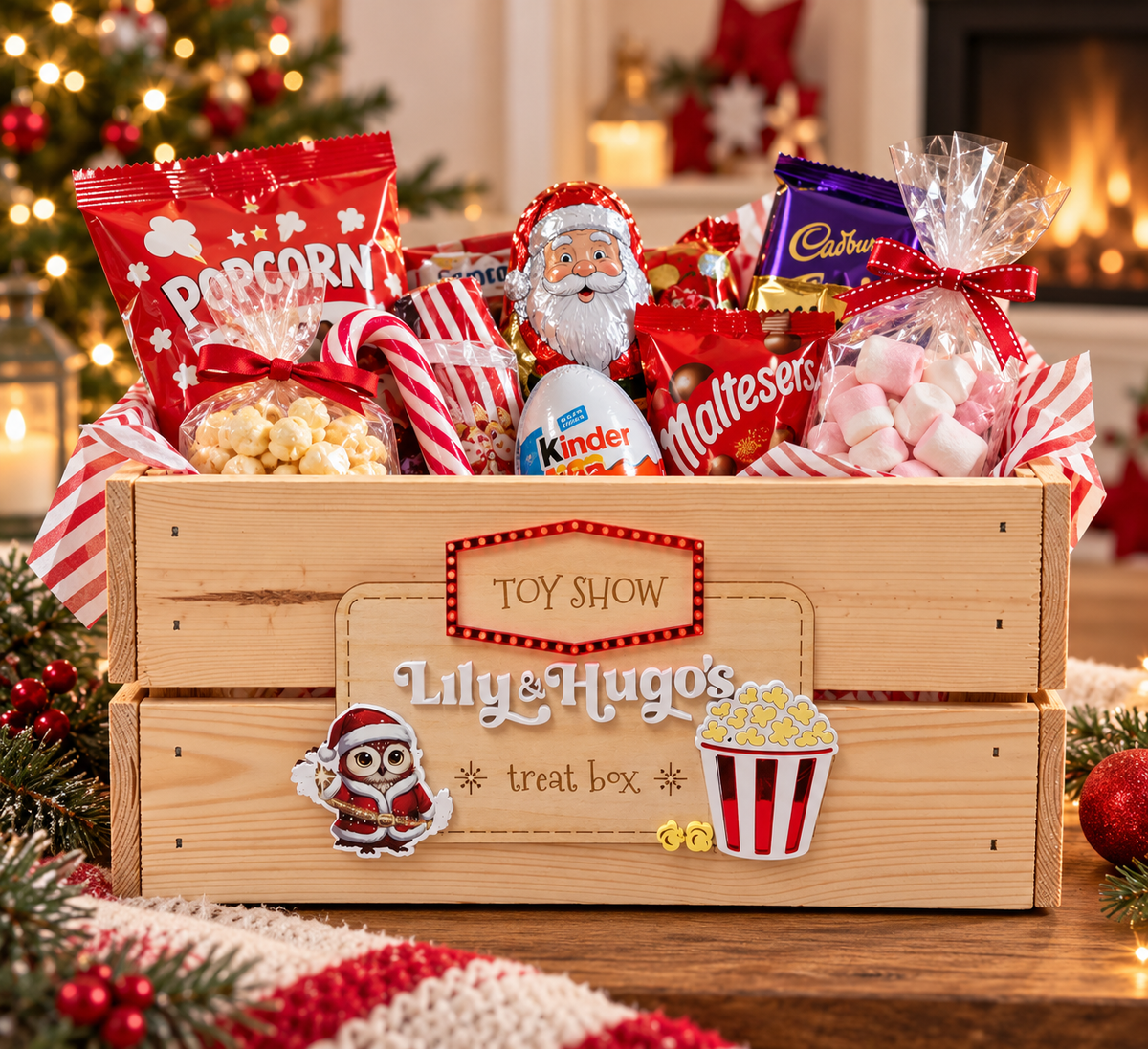 Personalised Toy Show wooden Treat Crate