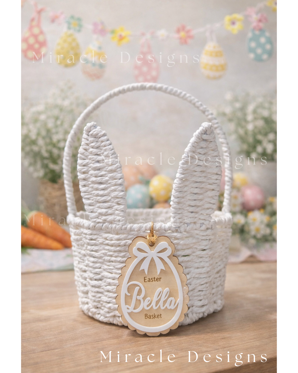 Wooden/ Acrylic Easter name tag only