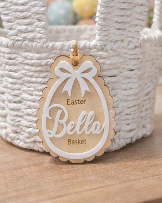 Wooden/ Acrylic Easter name tag only