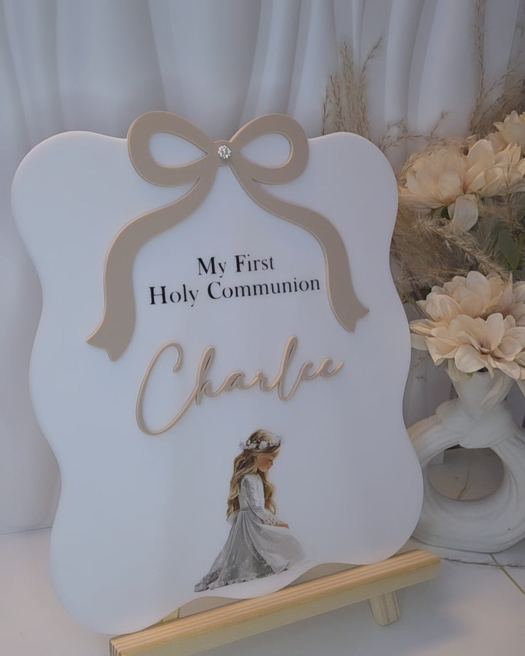 Acrylic First Holy Communion Table Sign