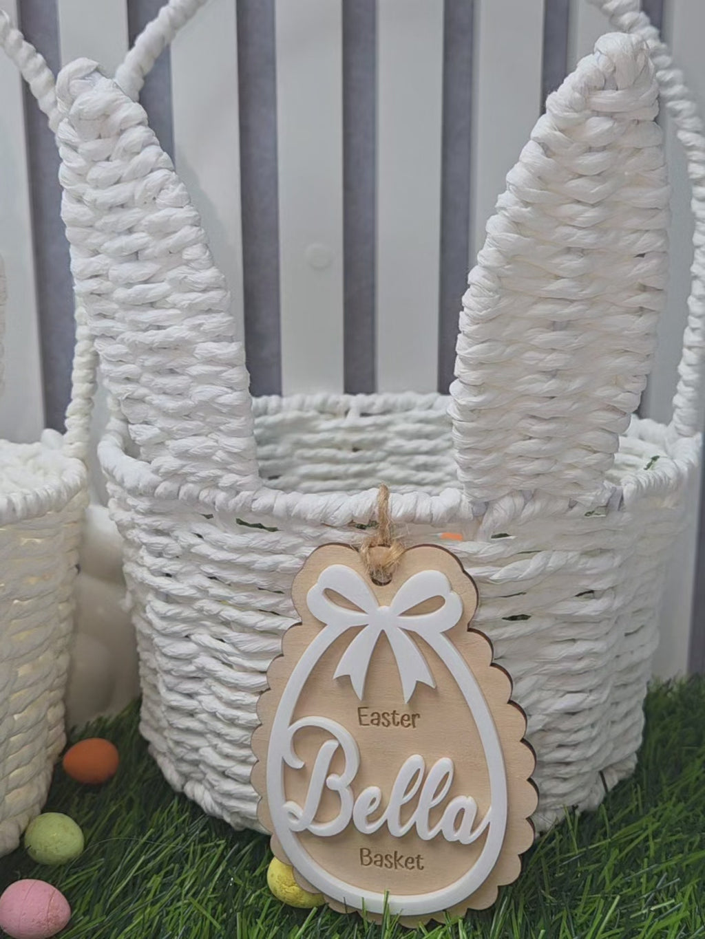 Personalised Bunny Ear Easter Basket