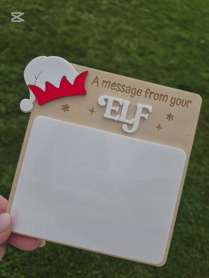 Elf dry erase message board