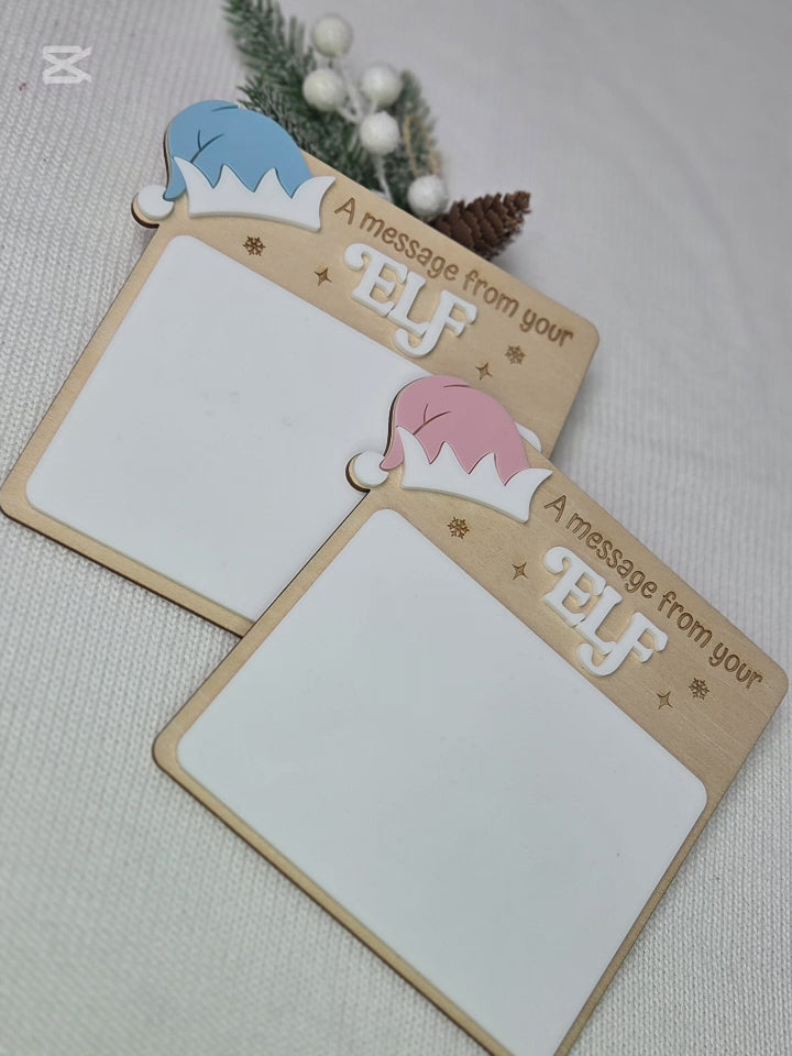 Elf dry erase message board