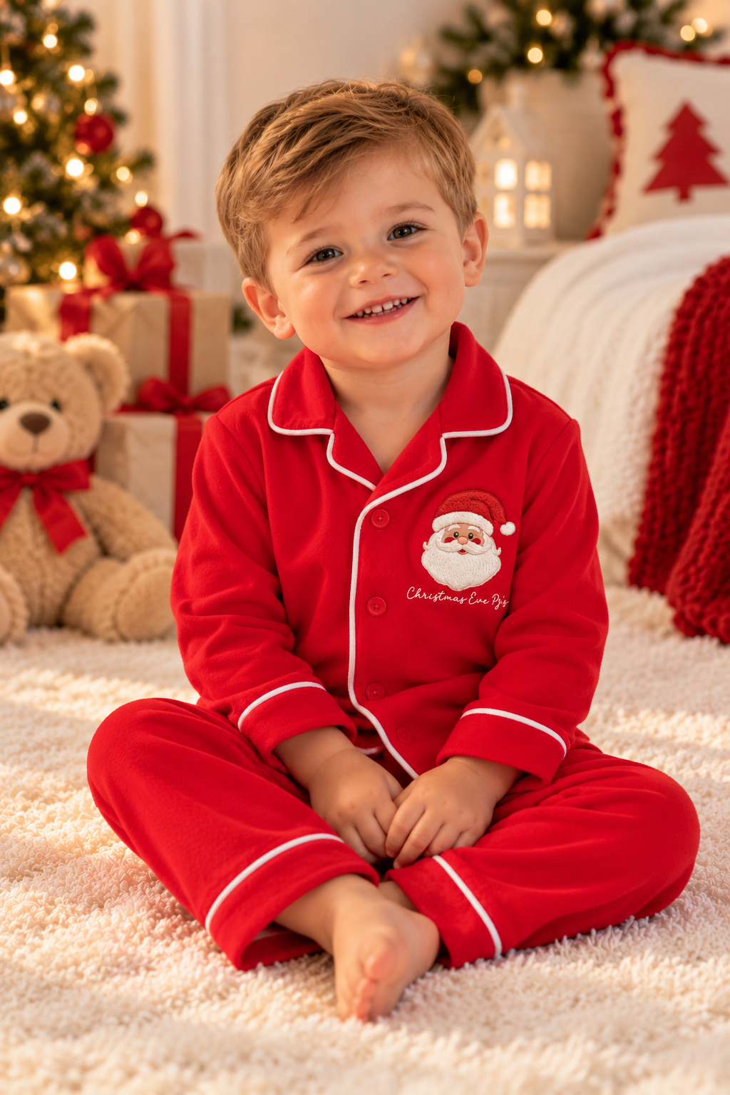Christmas Cotton Red 2-Piece PJs