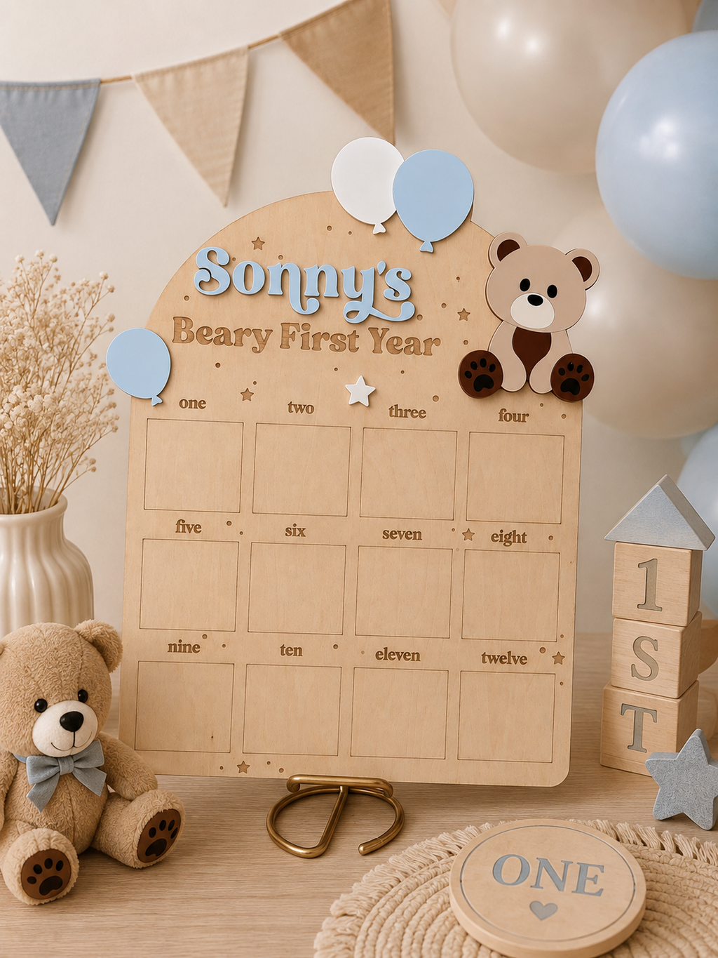 First birthday milestone sign