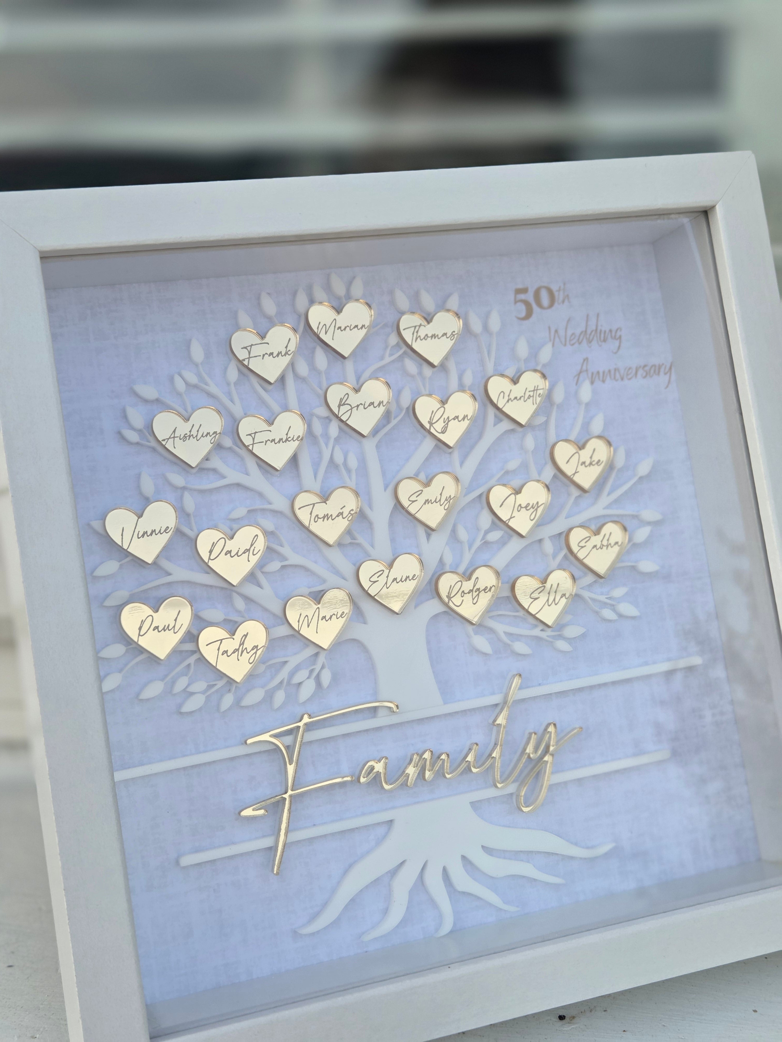 Shadow box family tree