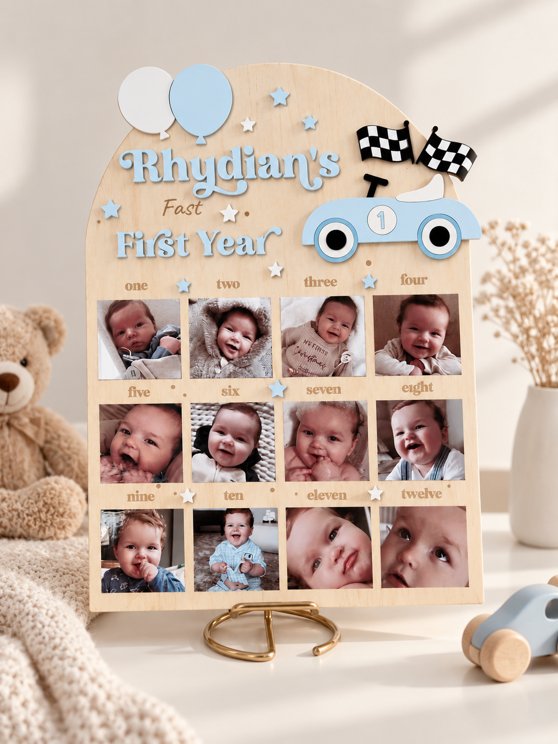 First birthday milestone sign