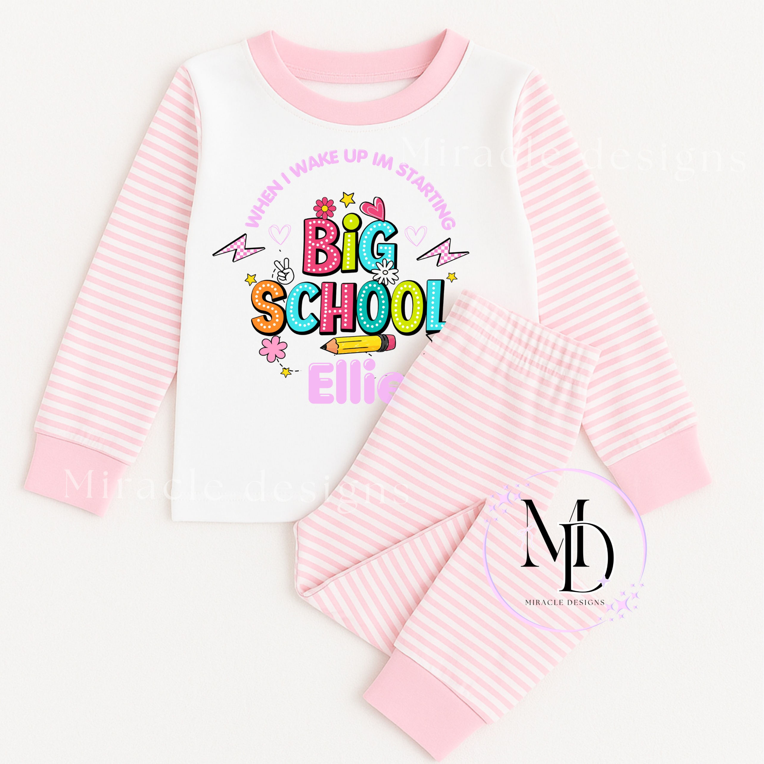 My First day of school pj's / Pre school pjs