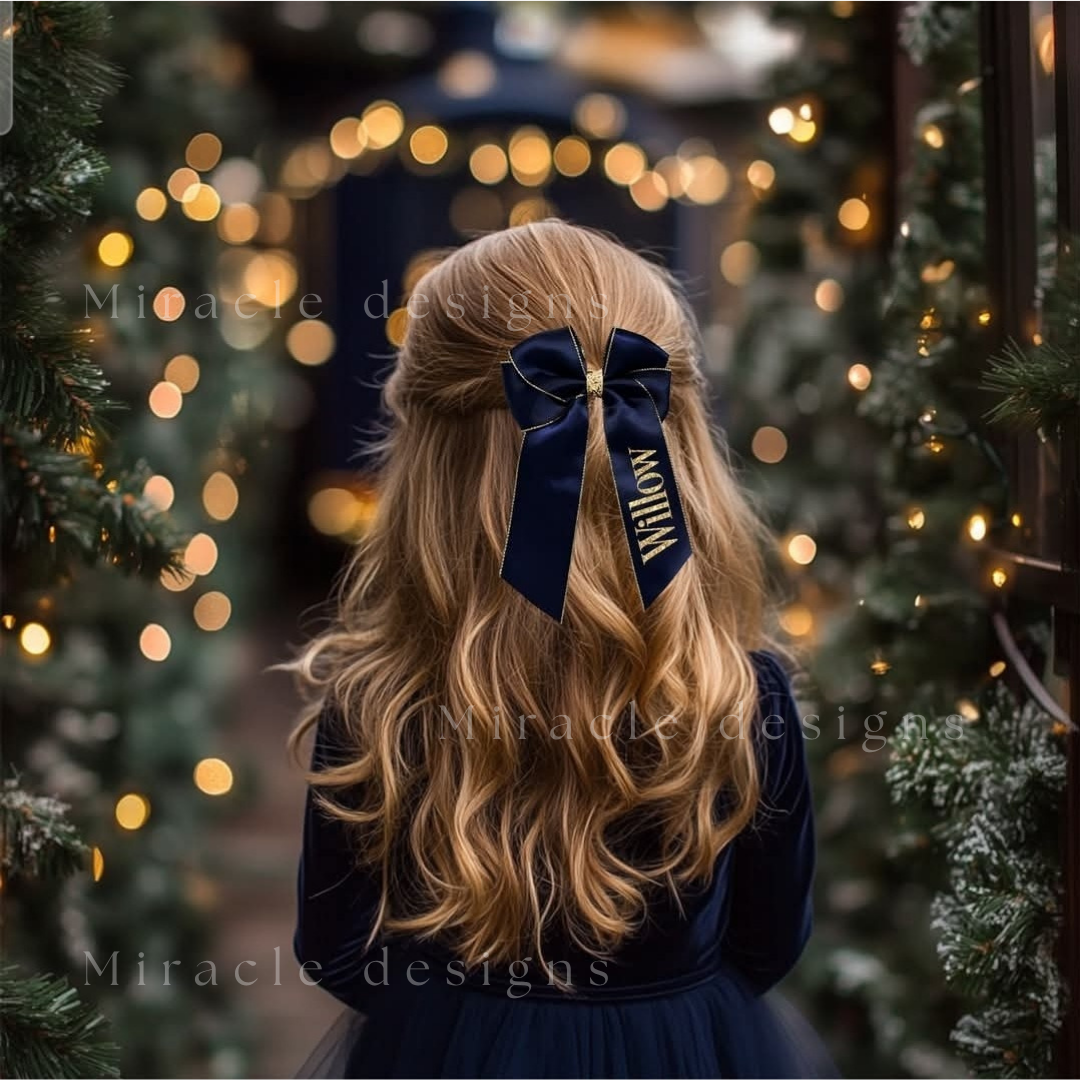 Satin 6inch hair bows
