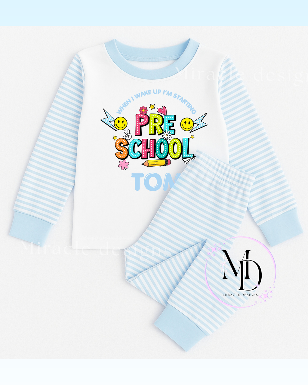 My First day of school pj's / Pre school pjs