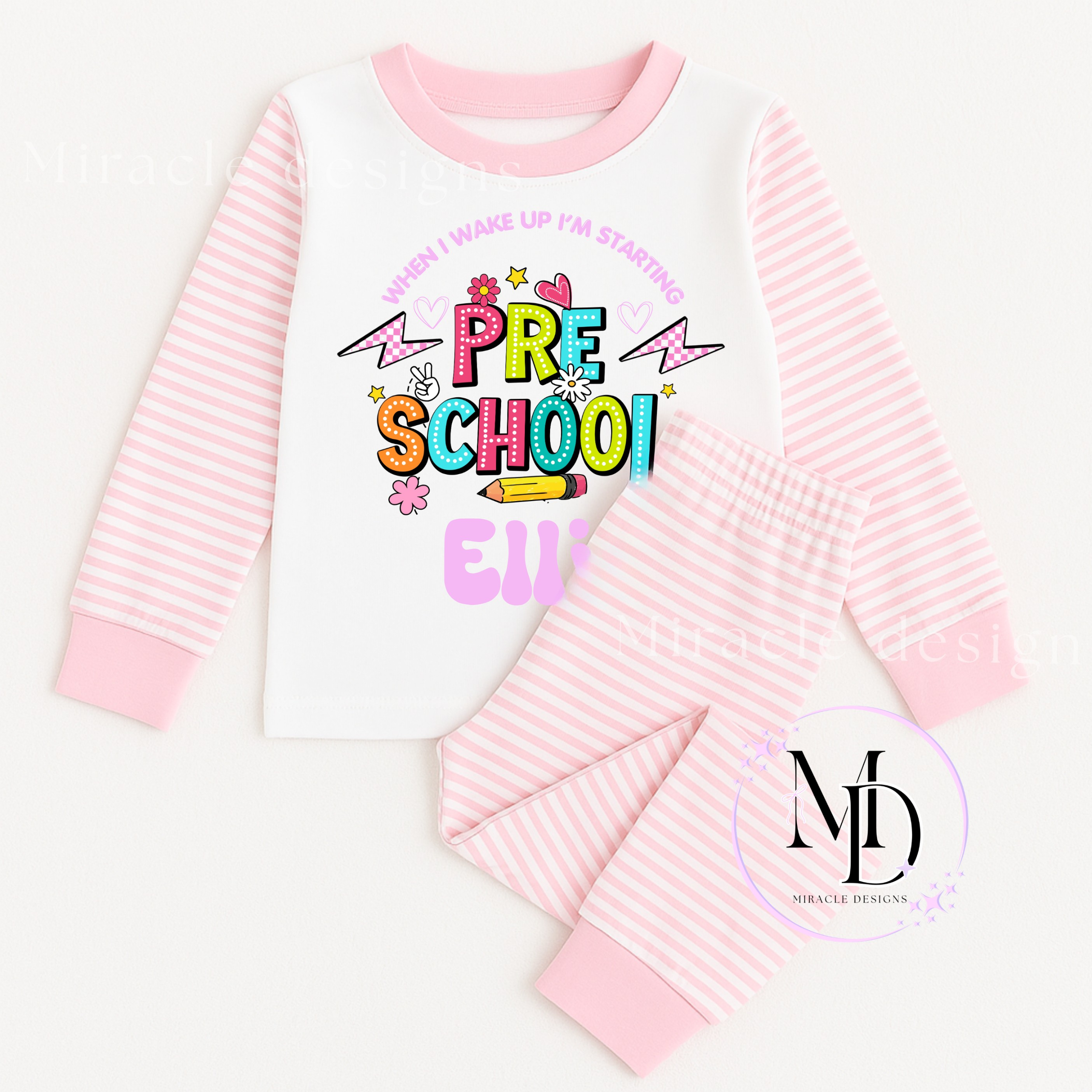 My First day of school pj's / Pre school pjs