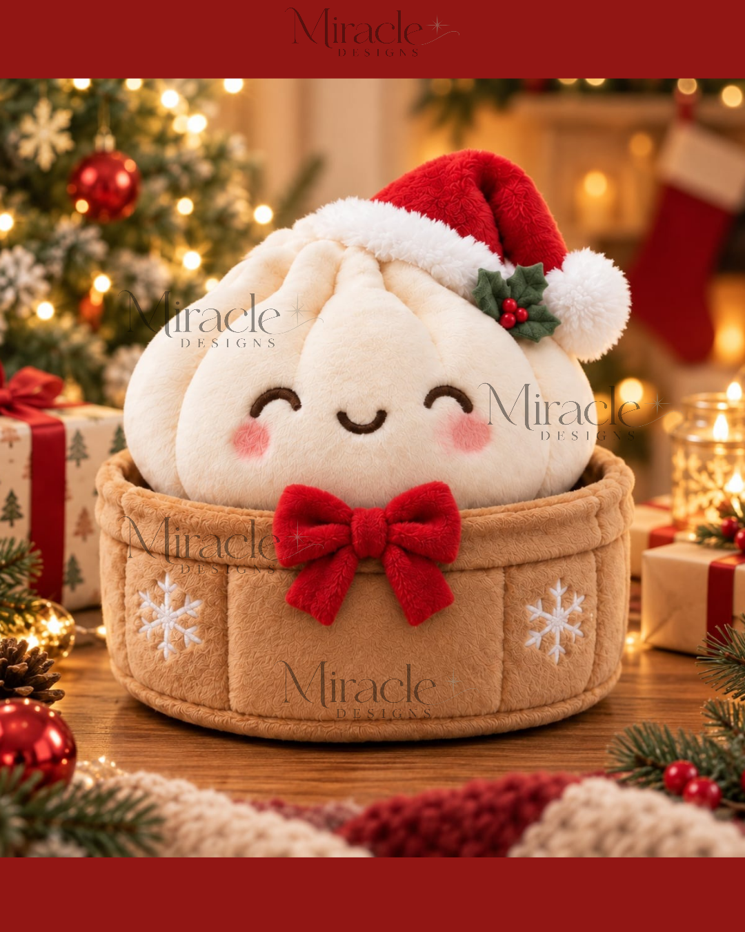 Exclusive Christmas personalised plush dumpling ( Pre order deposit)