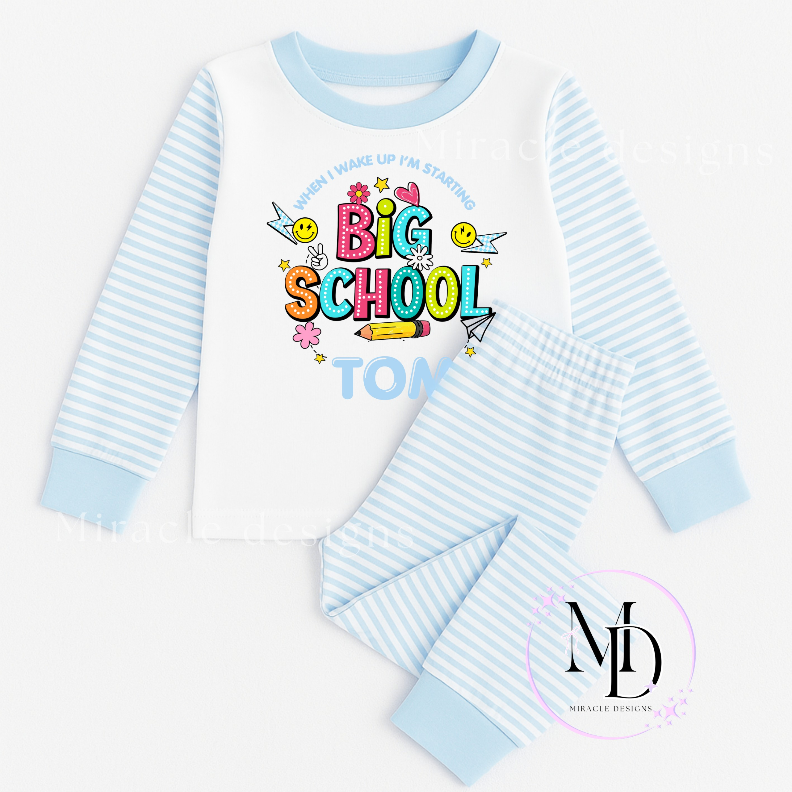 My First day of school pj's / Pre school pjs