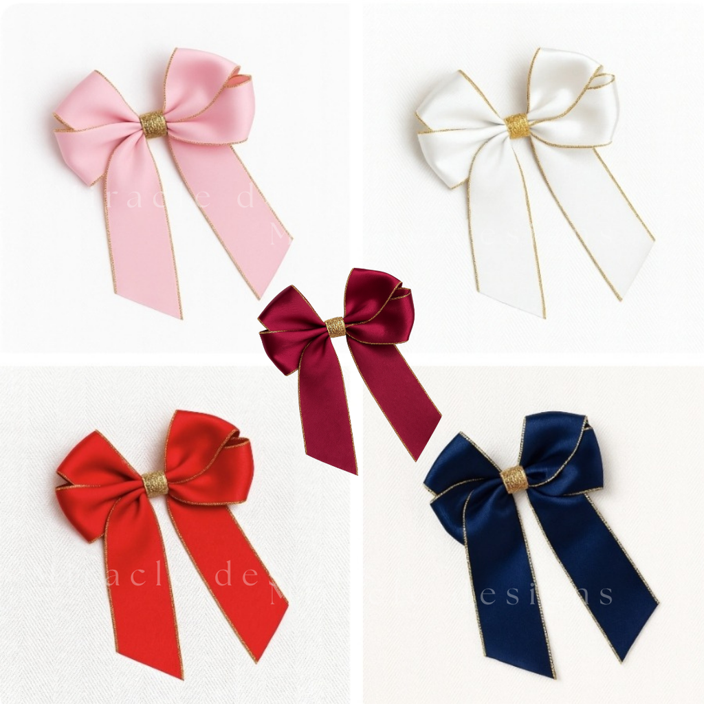 Satin 6inch hair bows