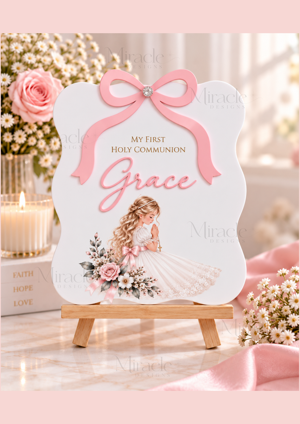 Acrylic First Holy Communion Table Sign