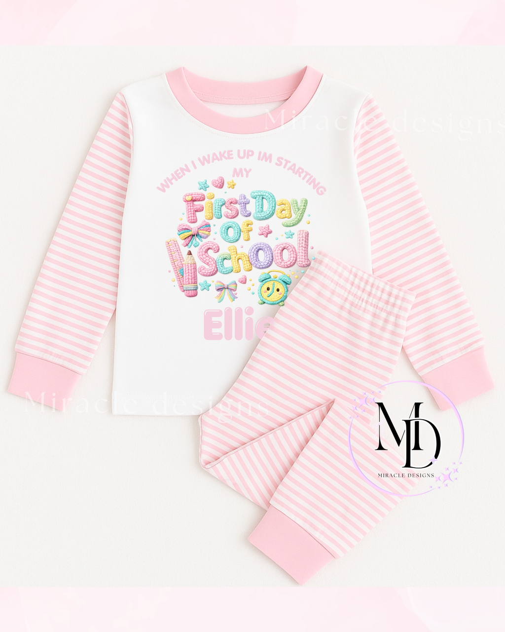 My First day of school pj's / Pre school pjs