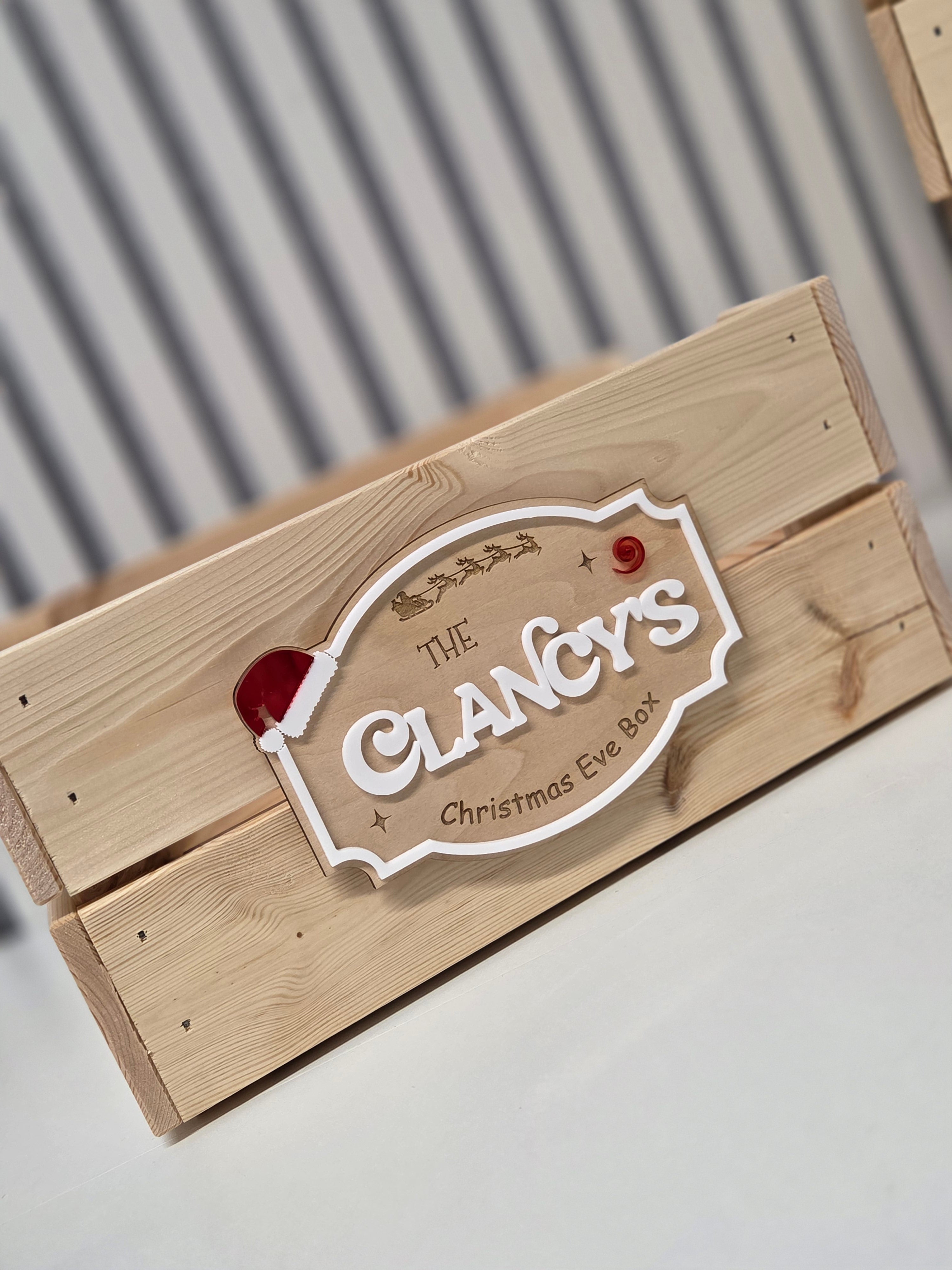 Christmas eve personalised crate