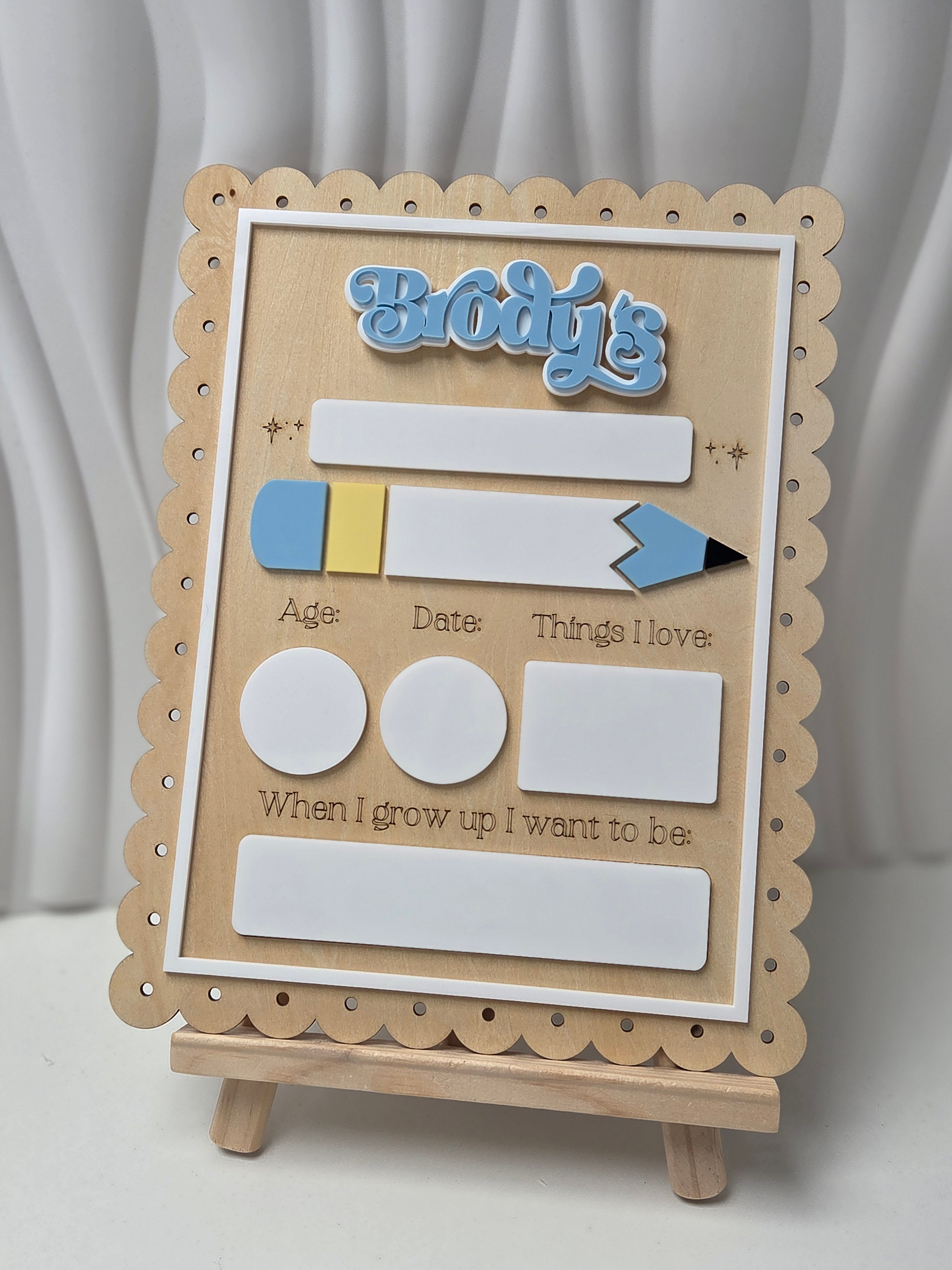 Personalised First Day of School / Preschool Sign