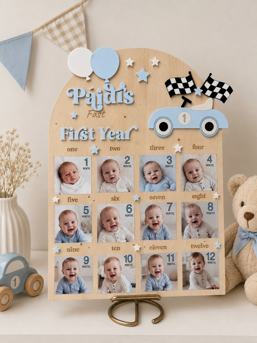 First birthday milestone sign