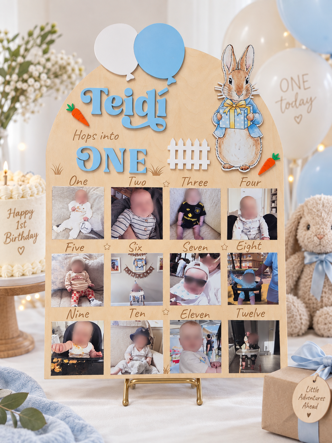 First birthday milestone sign